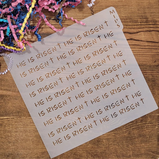 HE is Risen Pattern Stencil