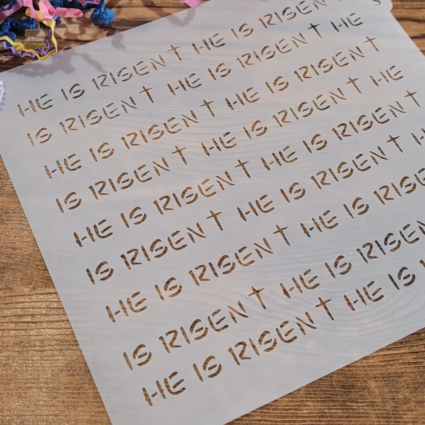 HE is Risen Pattern Stencil
