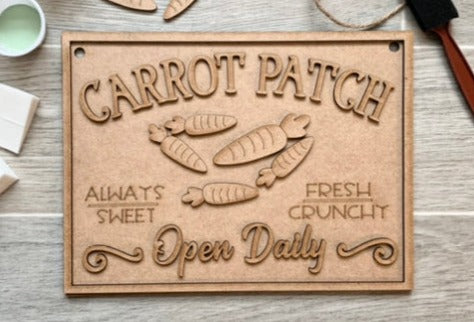 Carrot Patch Sign - DIY KIT