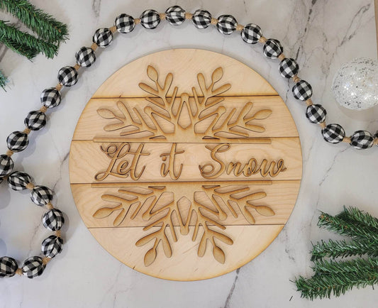 Let It Snow - Door Hanger - DIY Kit