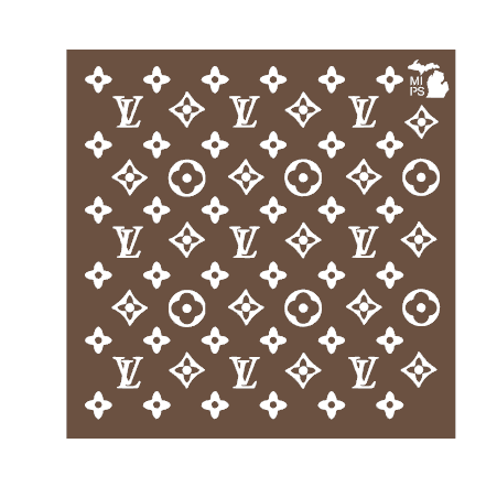 Louis V Stencil (Mesh)