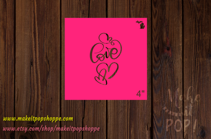 Love flourish Stencil