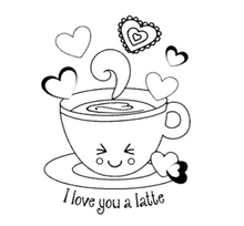 Load image into Gallery viewer, Love You a Latte - PYO Stencil
