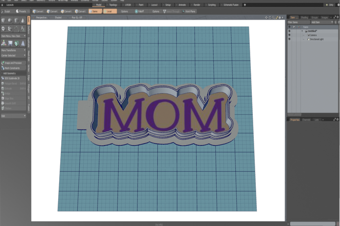 Mom - Lemon Font Cutter STL File