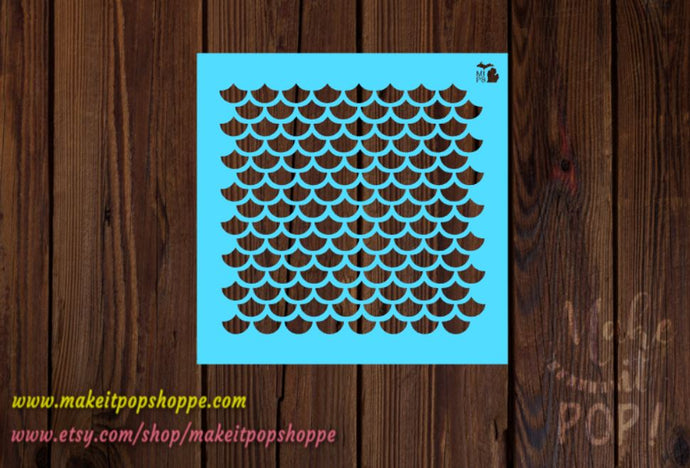 Mermaid Scales Stencil