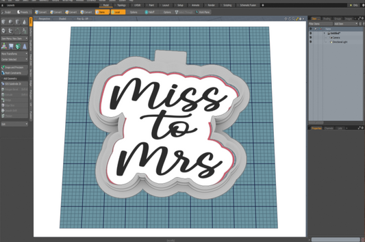 Miss to Mrs Cutter STL File