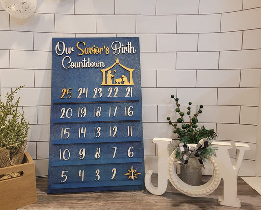 Nativity Countdown - Standing Décor - DIY Kit