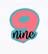 Load image into Gallery viewer, Nine - Age Number - Cutter
