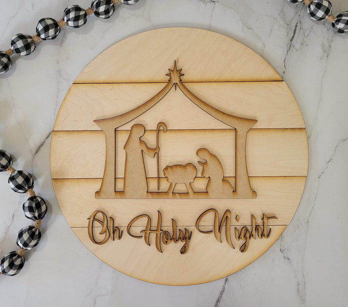 Oh Holy Night- Door Hanger - DIY Kit
