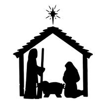Load image into Gallery viewer, Oh Holy Night - Manger - Acrylic Stamp
