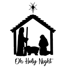 Load image into Gallery viewer, Oh Holy Night - Manger - Acrylic Stamp
