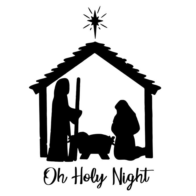 Oh Holy Night - Manger - Acrylic Stamp