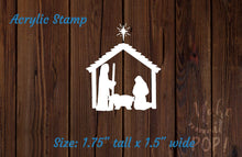 Load image into Gallery viewer, Oh Holy Night - Manger - Acrylic Stamp

