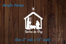 Load image into Gallery viewer, Oh Holy Night - Manger - Acrylic Stamp
