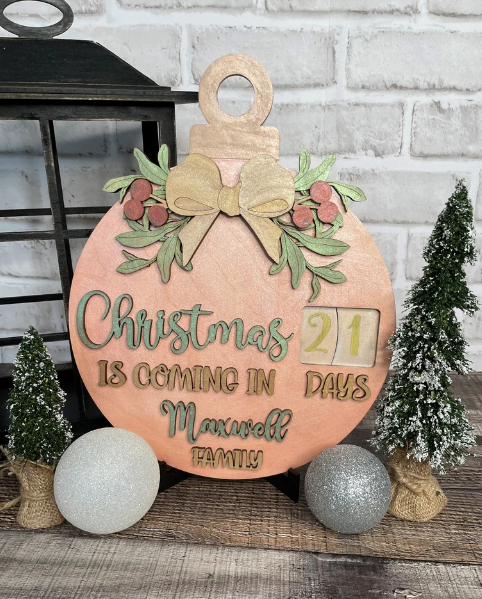 Ornament Countdown - Standing Décor - DIY Kit