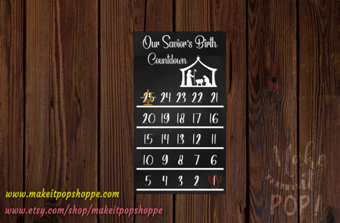 Nativity Countdown - Standing Décor - DIY Kit