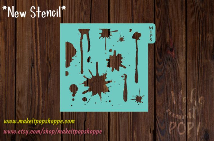 Paintball Splotch Stencil