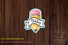 Load image into Gallery viewer, Pencil with Banner *STENCIL*
