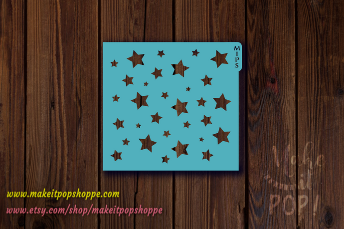 Stars Pattern (spaced) Stencil