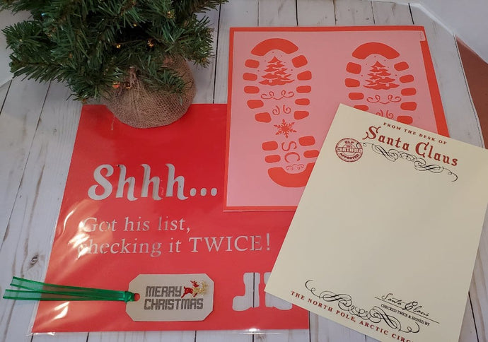 Santa's Boot Print Stencil Kit