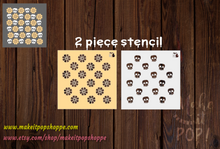 Load image into Gallery viewer, Skulls and Daisies LAYERED stencil
