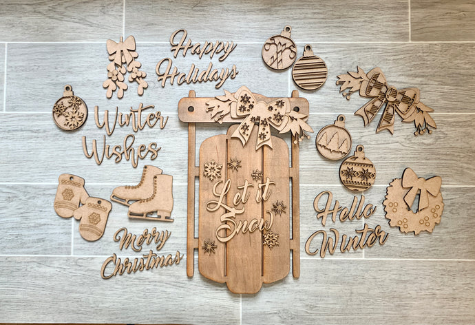 Sled - Door Hanger - DIY Kit