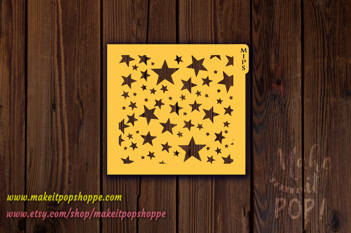 Stars Pattern (random) Stencil