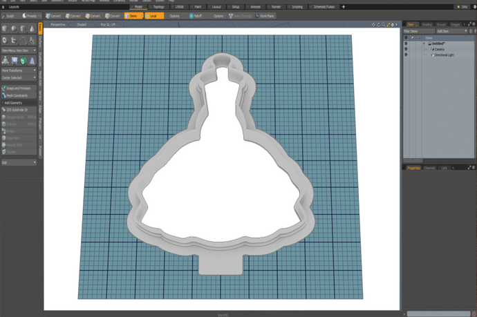 Wedding Dress Model - Fancy Cutter STL File