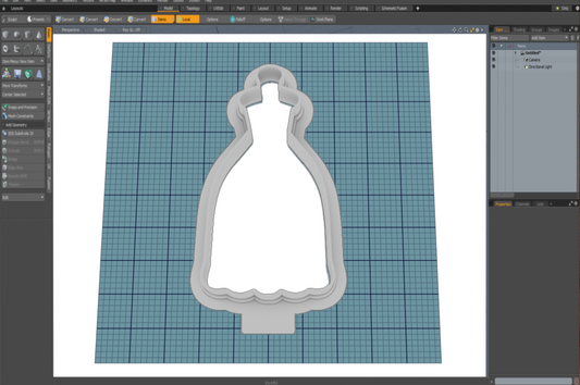 Wedding Dress Model - Princess Cutter STL File