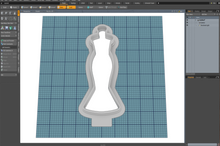 Load image into Gallery viewer, Wedding Dress Model - Sleek Cutter STL File
