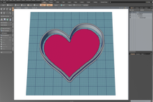 Load image into Gallery viewer, Asymetrical Heart Cutter STL File
