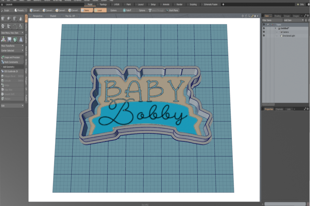 Baby Ribbon Curved Cutter STL File