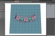 Load image into Gallery viewer, Banner (5 Flags) Cutter STL File
