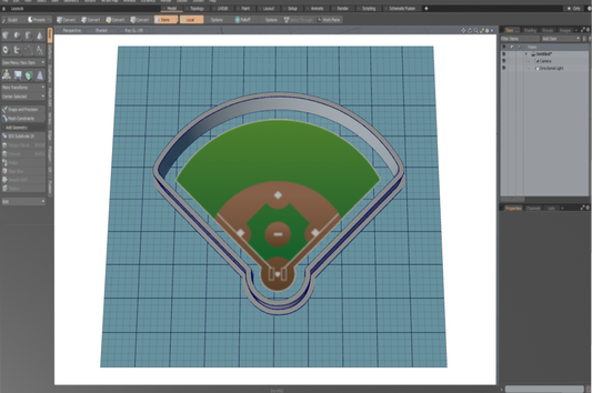 Baseball Diamond Cutter STL File