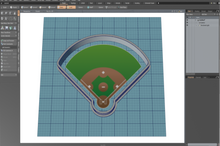 Load image into Gallery viewer, Baseball Diamond Cutter STL File
