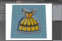 Load image into Gallery viewer, Belle Dress Cutter STL File
