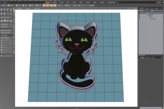 Black Cat Cutter STL File