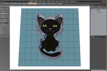 Load image into Gallery viewer, Black Cat Cutter STL File
