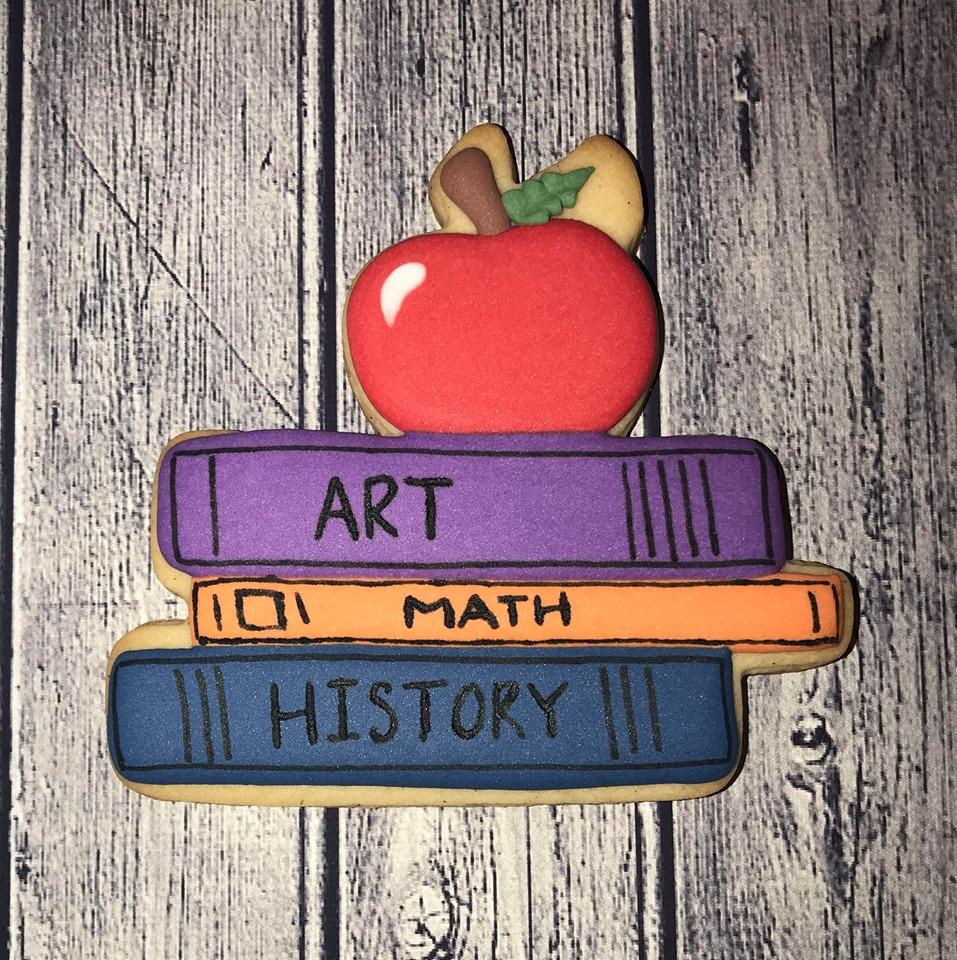 Book Stack with Apple Cutter STL File