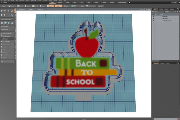 Book Stack with Apple Cutter STL File