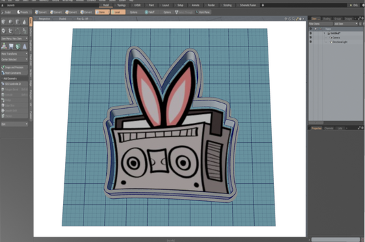 Bunny Boom Box Cutter STL File