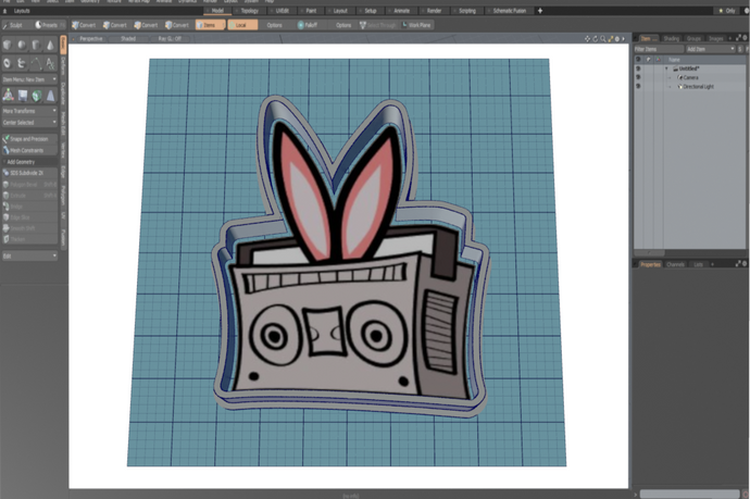 Bunny Boom Box Cutter STL File