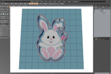 Load image into Gallery viewer, Bunny W Tulip Cutter STL File
