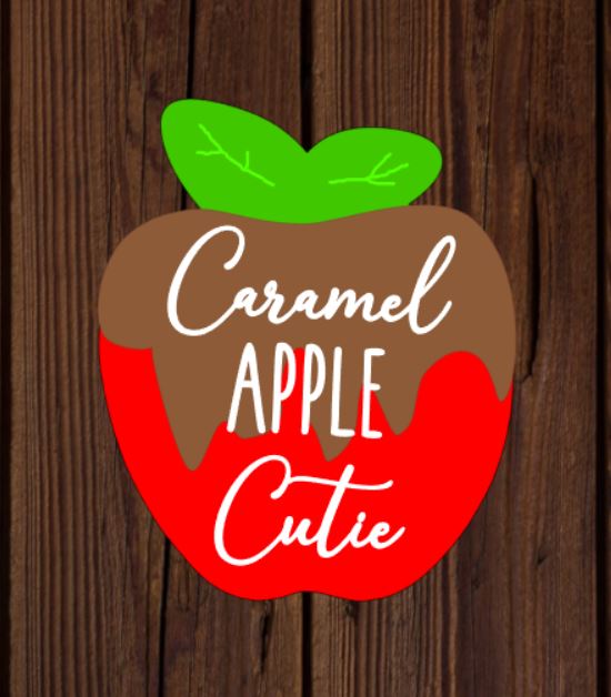 Caramel Apple Cutie Stencil and Cutter Combo