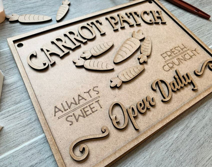 Carrot Patch Sign - DIY KIT