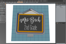 Load image into Gallery viewer, Hanging Chalkboard Cutter STL File
