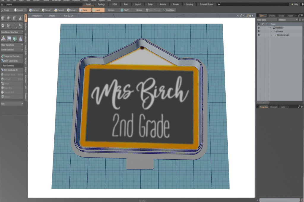 Hanging Chalkboard Cutter STL File