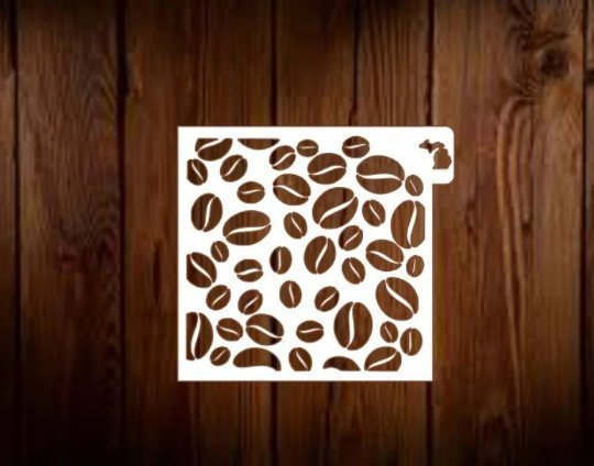 Coffee Bean Pattern Stencil