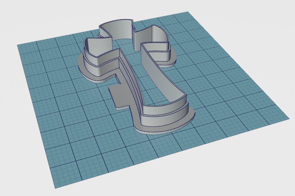 Cross (Rounded) Cutter STL File