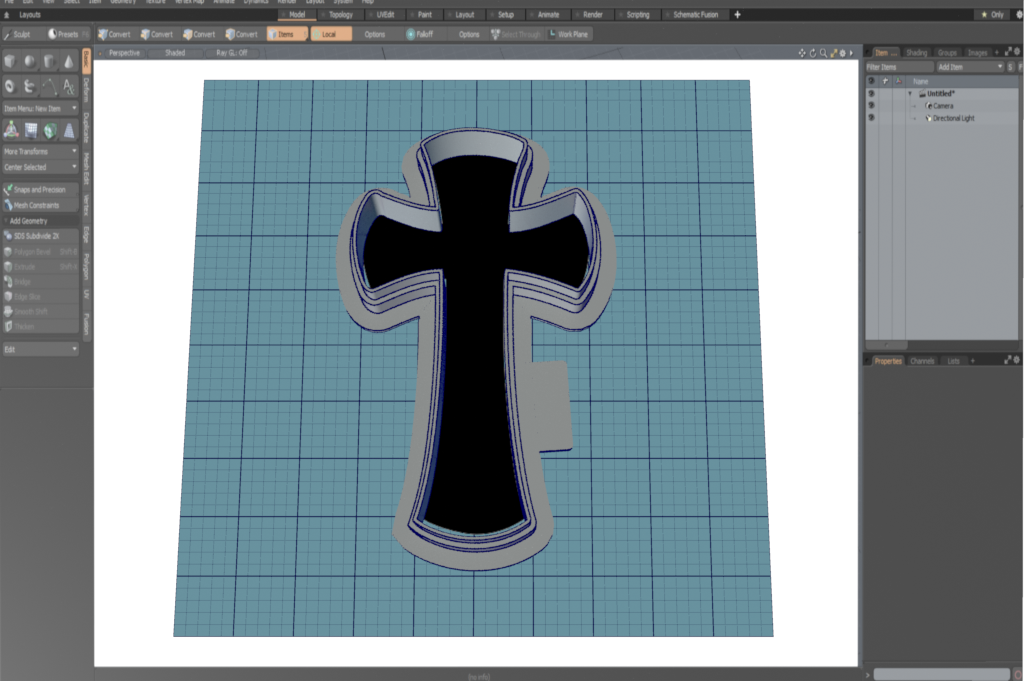 Cross (Rounded) Cutter STL File